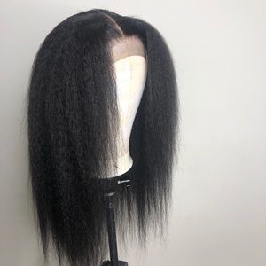 18” - kinky straight 4x4 lace closure wig